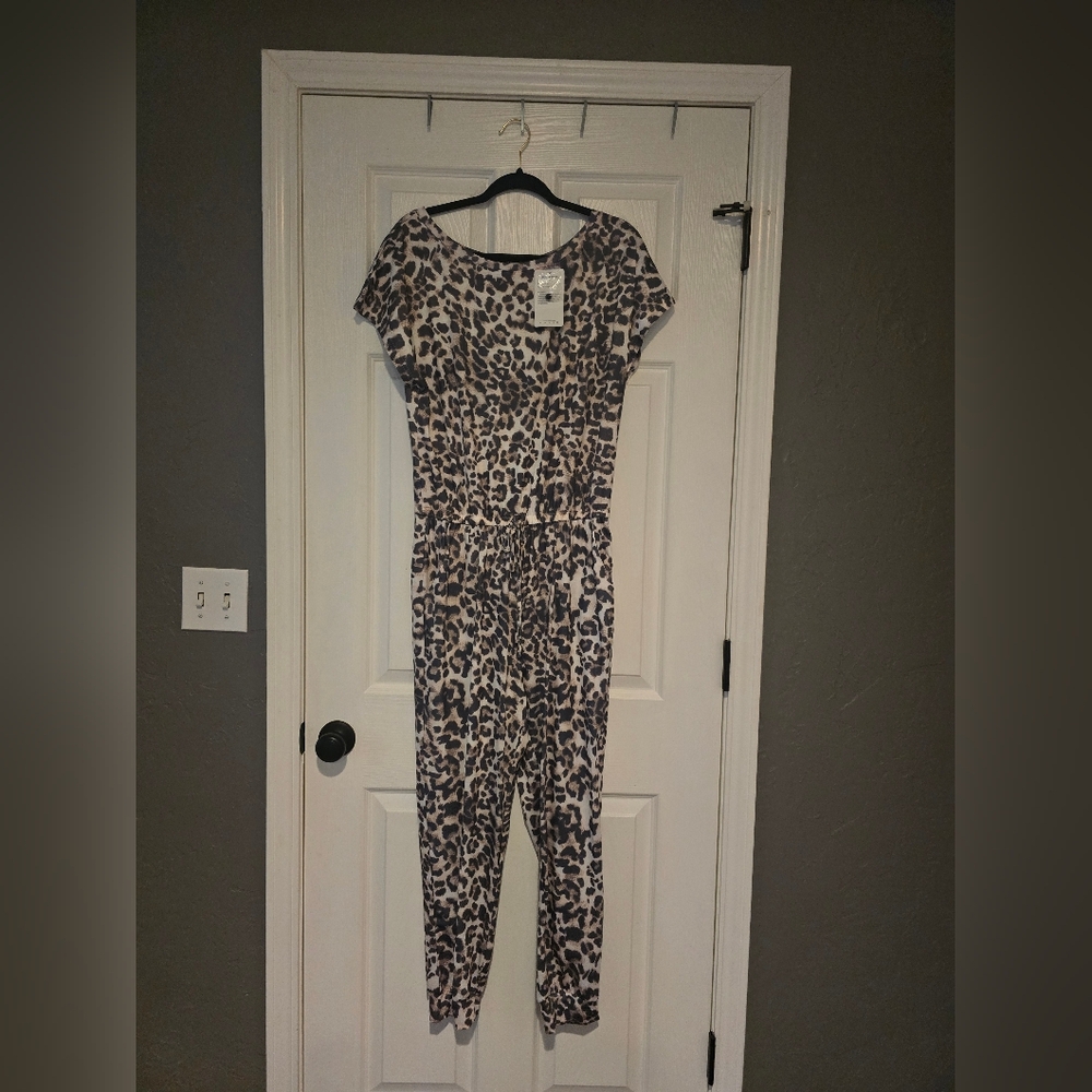 NWT Boutique Leopard Print Jumpsuit